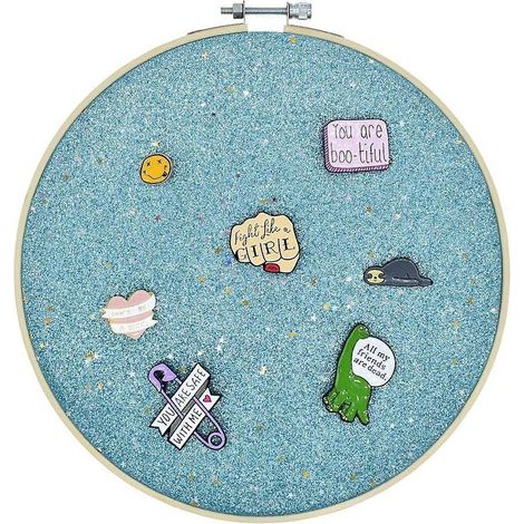 (bleu)broche Suspendre Mur Prsentoir Rangement Bijoux Support Mail Boucles D'oreilles Collier Tableau Pingle Paillettes Avec Toiles, Affichage Col (1/5)
