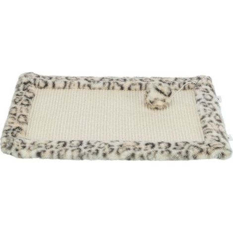 Tapis grattoir pour chats TRIXIE LEO 55 x 35 cm Crème imprimé léopard Sisal (1/3)