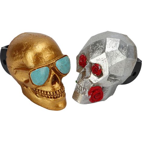 Pendentif crâne parfumé pour climatiseur auto, décoration Halloween cadeau voiture (1/5)
