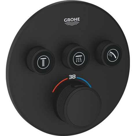 Grohe – Mitigeur douche encastré Grohtherm SmartControl – 3 connexions – Technologie TurboStat – Finition Phantom Black – Installation rapide (1/5)