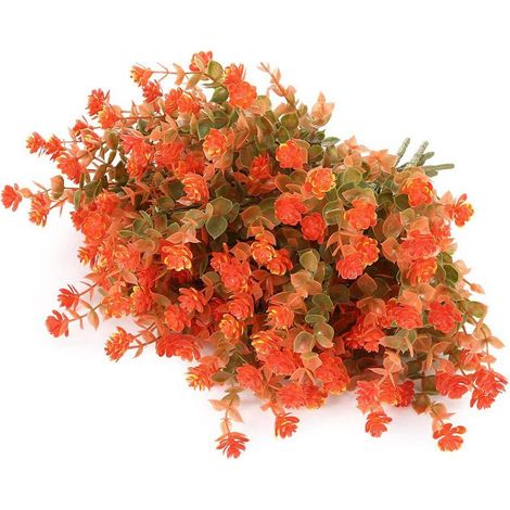 Branches De Buis Artificielles - 12 Faisceaux - Hauteur 35 Cm - Largeur 23 Cm - 7 Tiges Par Faisceau - Plastique - Pour Décoration Intérieure Et Extérieure (1/5)