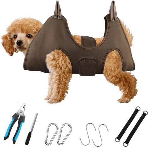 Hamac Toilettage Chien Petits pour Coupe Griffes Ongle, Taille S (1/5)