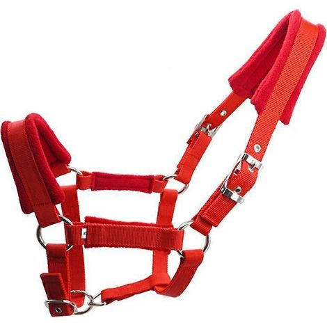 Bride Sidepull épaisse pour cheval, coussin en éponge moelleux, décoration pour cheval, bride sans mors rembourrée en cuir souple et perlée - M (1/5)