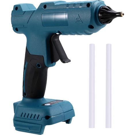 Pistolet à colle électrique sans fil rechargeable avec buse en cuivre anti-brûlure et bâtons de colle pour batterie Makita 20 V (1/5)