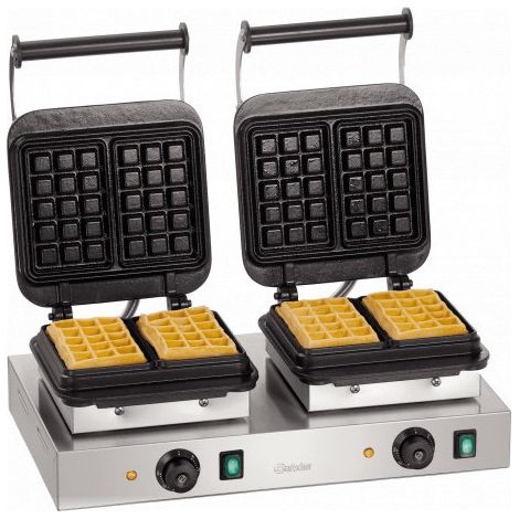Gaufrier Bartscher 2BW160-101, Double gaufre Bruxelles, Fonte, 4400 W, 220 V - MONO