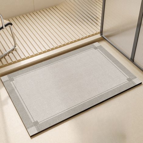 Tapis bain 40x60cm antidérapant épais absorbant séchage rapide doux, style 1 (1/5)