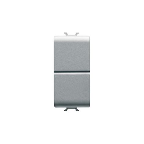 Pulsante Unipolare Doppio Na 16A Titanio (Gewiss Cod. Gw14141) (1/2)