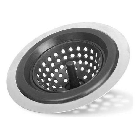 TAPON FREGADERO SILICONA ACERO NEGRO (1/2)