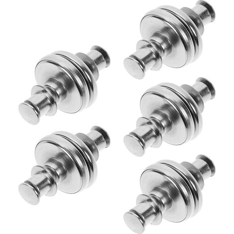 Embrasses Magnétiques pour Rideaux Argentées, sans Perçage, Amovibles, en Alliage Aimants, Lot de 5 Paires pour Salon ou Bureau Moderne (1/5)
