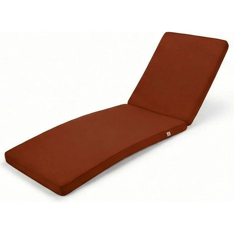 Matelas Bain de Soleil 185x60 Terracotta - Déhoussable & Imperméable (Transat)
