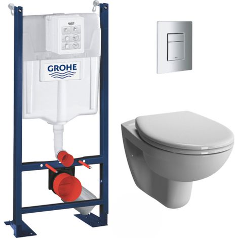 Pack WC Bâti Autoportant Rapid SL + WC Vitra Normus + Abattant softclose + Plaque chrome