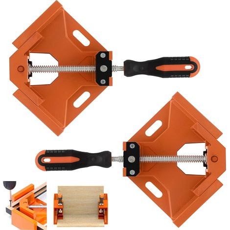 Pince d'angle à 90°, pince de soudage à angle réglable, pince d'angle réglable pour établi, pince d'angle à mâchoire pivotante. Idéale pour le soudage du bois. (1/5)