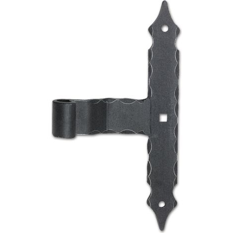 Kreuzband ohne Kegel, 300 x 40 x 6 mm, Schmiedeeisen verzinkt geschwärzt