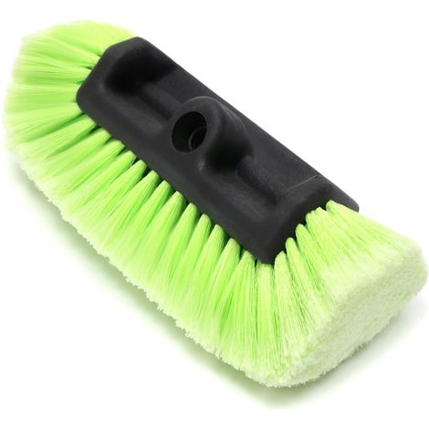 Brosse de lavage auto à poils souples pour camping-car, camion, bateau, caravane, usage intensif, triple couche verte (1/5)