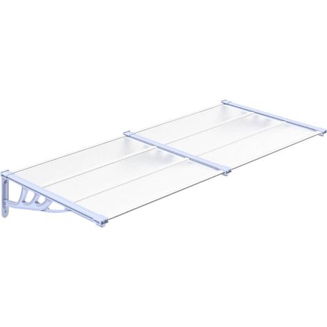 Maison Exclusive - Türvordach Grau und Transparent 199x90 cm Poly