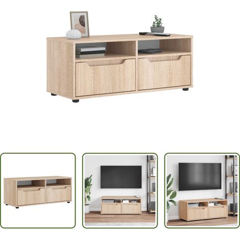 TV-Schrank Sonoma-Eiche - TV-Schrank VISNES Sonoma-Eiche 100x40x38 cm Holzwerkstoff (1/5)