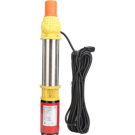 Pompe solaire submersible pour puits profonds, 12 V CC, 250 W, vis en acier inoxydable, pour l'irrigation agricole, de jardin et domestique, hauteur de refoulement de 13 mètres. (1/5)