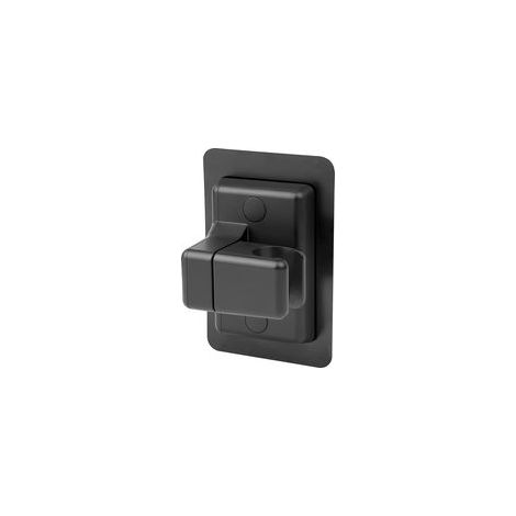 Duschwandhalterung, 12×8 cm, 360° verstellbare Duschkopfhalterung, ABS-Kunststoff, kein Bohren erforderlich, schwarze Duschwandhalterung oder Duschkopfhalterung (universelle verstellbare Gelenkhalteru
