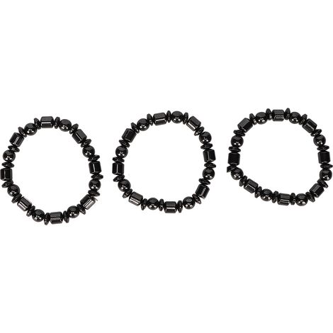 Bracelet magnétique élastique à perles, bracelet minceur par magnétothérapie, stimulation minceur, thérapie par acupuncture, soin brûleur de graisse, 3 pièces, une seule couche (1/5)