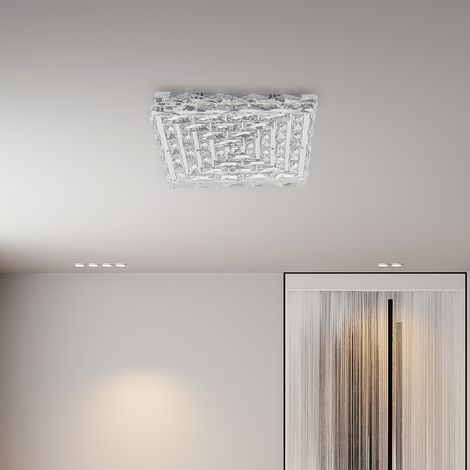 Modern Square Crystal LED Ceiling Light (1/4)