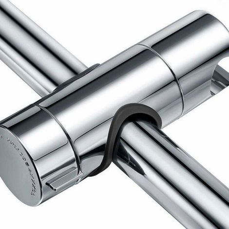 Supporto per doccia - Intercambiabile - Diametro regolabile 18-25 mm - ABS cromato - Rotazione a 360° (1/5)