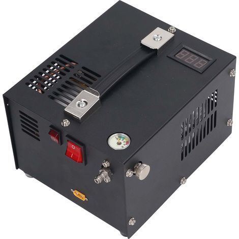 Compresseur d'air portable 4500PSI 30Mpa sans huile, refroidissement ventilateur, pompe électrique 12V pour paintball et gonflage. (1/5)