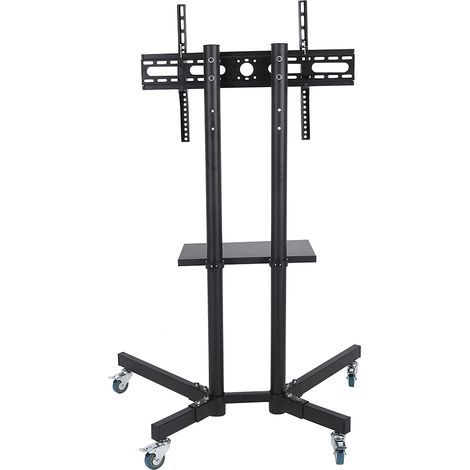 Chariot mobile pour TV, support réglable 32-65 pouces écran plat LCD/LED, avec roulettes (1/5)