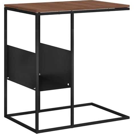 Table d'appoint Noir 55x36x59,5 cm Bois d'ingénierie