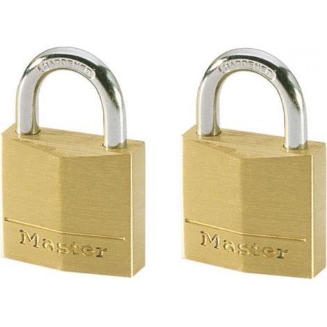 MASTER LOCK- CONFEZIONE 2 LUCCHETTI CONCHIAVI IN OTTONE MM 30