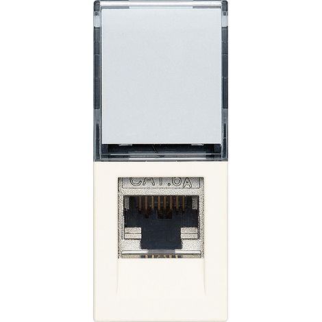Presa RJ45 Netsafe Cat 6A FTP bianco bianco bianco serie Linea Vimar 30339.16B