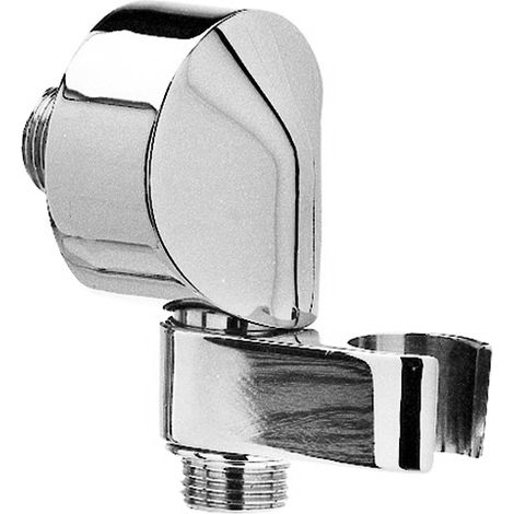 PRESA ACQUA TONDA A MURO C/SUPPORTO PER DOCCETTA IN OTTONE CROMATO 1/2 BOSSINI SRL