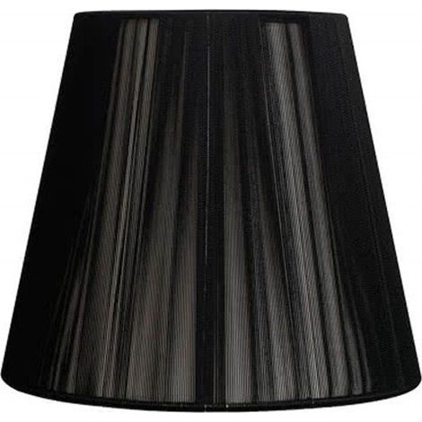 Pantalla cónica Hilo Indira pinza negra 14x8x9,5 cm