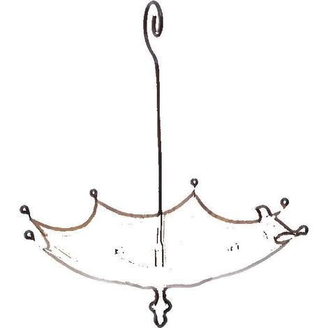 Mangeoire oiseaux suspendue – Grande capacité, design parapluie – Structure fer – Jardin, balcon (1/5)