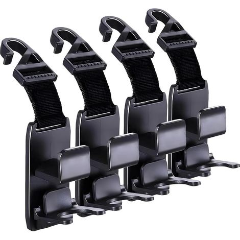 4 ganci poggiatesta auto con portabottiglia, accessori auto (1/4)