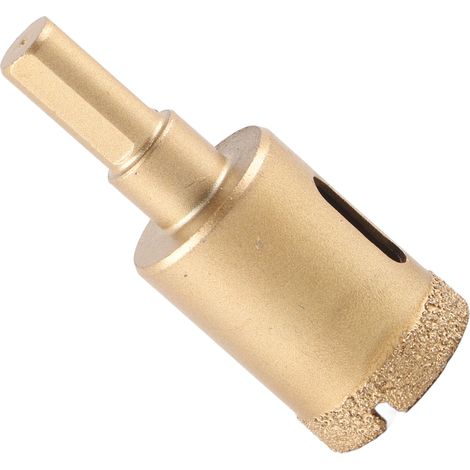Foret diamanté brasé pour carottage, scie cloche, fraise creuse pour verre, carrelage, granit, marbre, porcelaine, 25 mm (1/5)