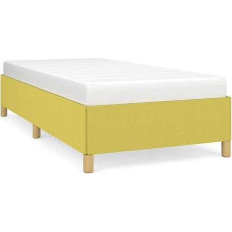Cadre de lit vert (matelas non inclus), 90x200 cm, tissu. (1/5)