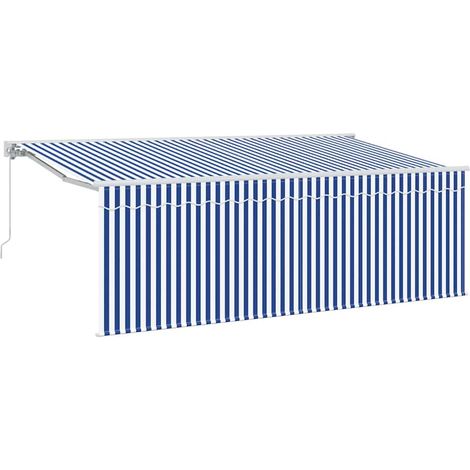 Maison Exclusive - Tenda Retrattile Blu 350 x 200 cm Tessuto