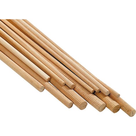 BASTONE ZIGRINATO D.10X500 MM IN FAGGIO