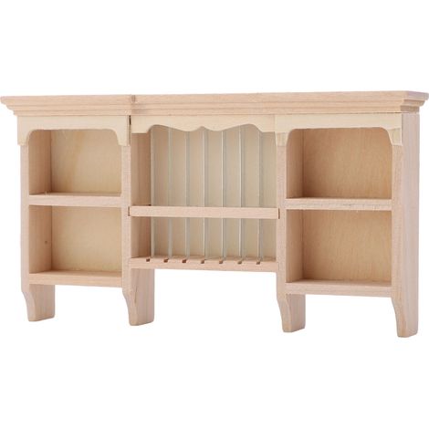 Armoire de rangement miniature murale 1/12, peinte à la main, en bois, avec mini-étagère. (1/5)