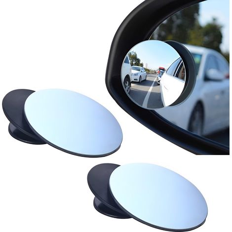 Paar HD-Konvexspiegel, rahmenlos, 360° drehbar, verstellbar, Autozubehör, Tuning, Verstellbarer HD-Glas-Spiegel, für Auto, Verkehrssicherheit (1/5)