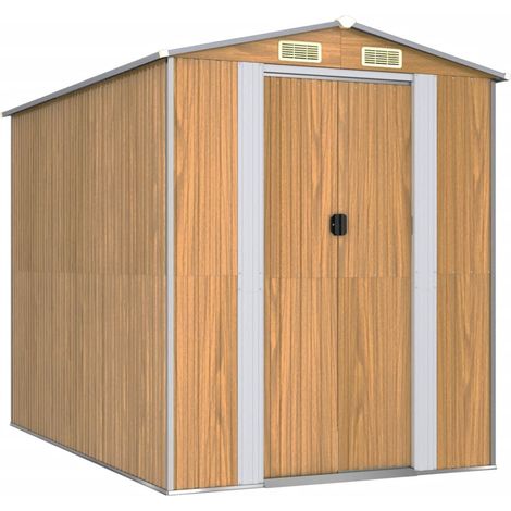 Maison Exclusive - Capanno Giardino Marrone Chiaro 192x274x223 cm Acciaio Zincato