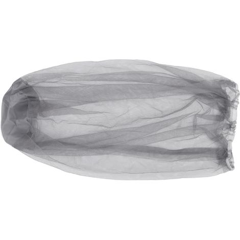 Nylon-Insektenschutz-Moskitonetz für Nachtfischer, atmungsaktives Netzgewebe mit Sonnenschutz und Schutzkappe (Grau) (1/5)