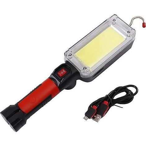 Lampe torche LED rechargeable magnétique USB avec crochet étanche (1/4)