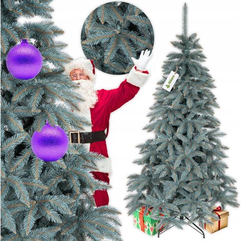 ÁRBOL DE NAVIDAD ARTIFICIAL QUE PARECE UN ABETO PLATEADO REAL, DE 220 CM, DENSO, EDICIÓN LIMITADA (1/5)