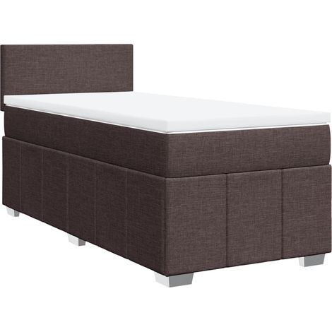 Maison Exclusive - Boxspringbett mit Matratze Dunkelbraun 100x200 (1/5)