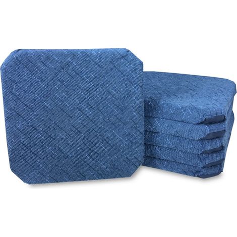 COPRISEDIA CON ALI TINTA UNITA IN TESSUTO CINIGLIATO BLU (1/2)