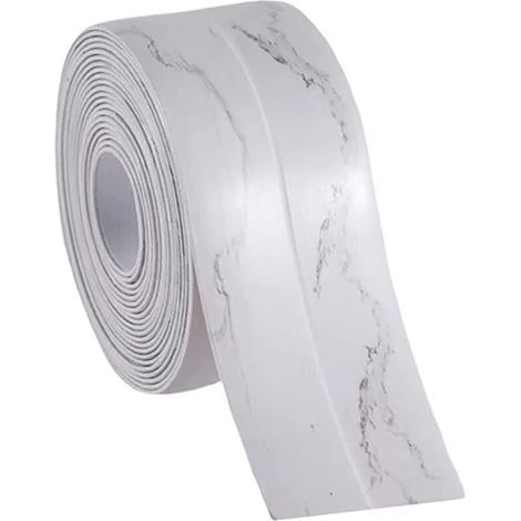 Bande à joints imitation marbre - auto-adhésive et imperméable - convient pour toilettes, baignoires, lavabos, etc. - 1 rouleau de 5 mètres (1/5)