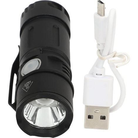 Mini lampe de poche petite EDC rechargeable par USB, luminosité (1/5)