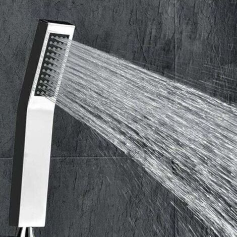 Brass Shower Head, High Pressure, L Style, Chrome Finish (Water Saving Shower Head without Hose) (1/4)
