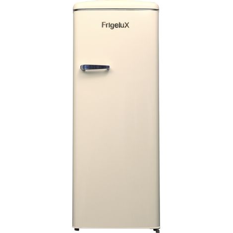 Frigelux – Réfrigérateur rétro 1 porte 218L crème – Froid statique – Classe E – 3 clayettes en verre – 4 balconnets de porte – 41 dB (1/4)